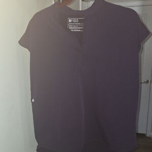 Figs Deep Purple Scrub Top